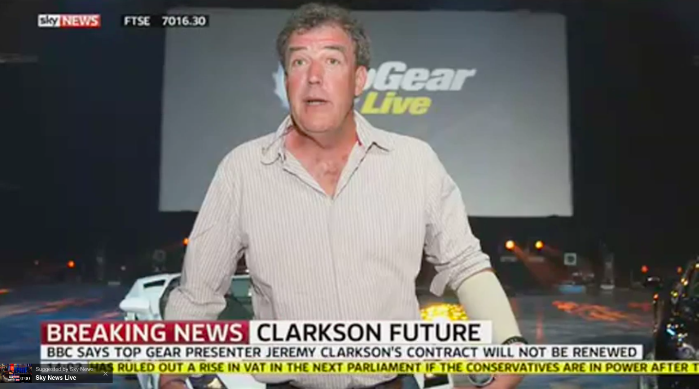 Jeremy Clarkson has been sacked from Top Gear - Official - Practical Motoring