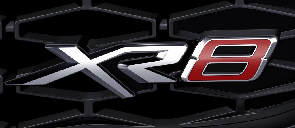 teaser image of the new Falcon XR8 badge