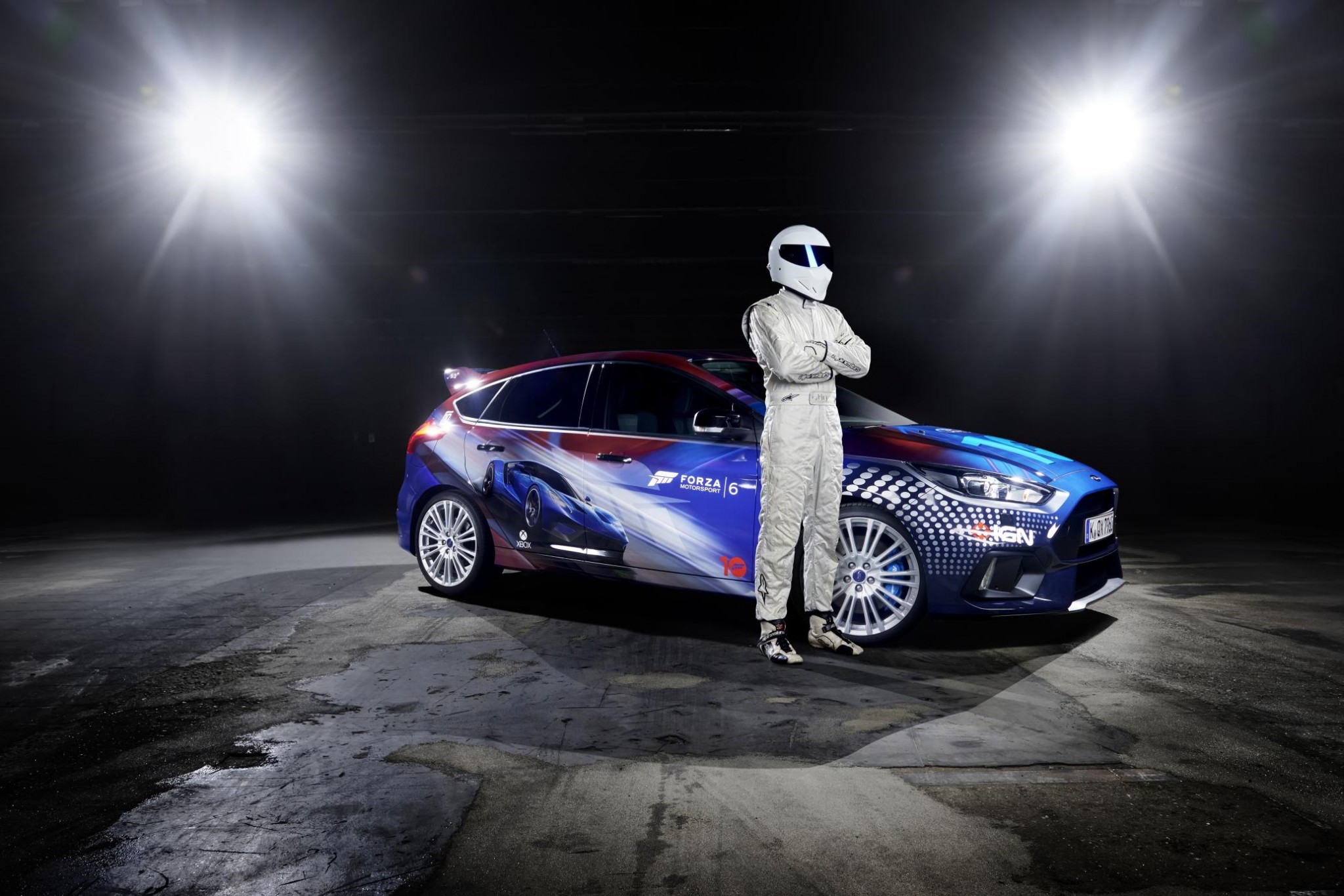 The Stig reveals Forza Motorsport for Xbox 2016 Ford Focus