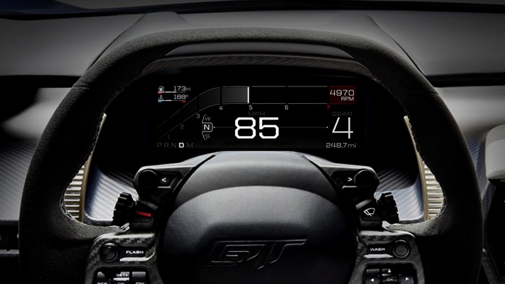 Ford GT display showing 'Normal Mode'