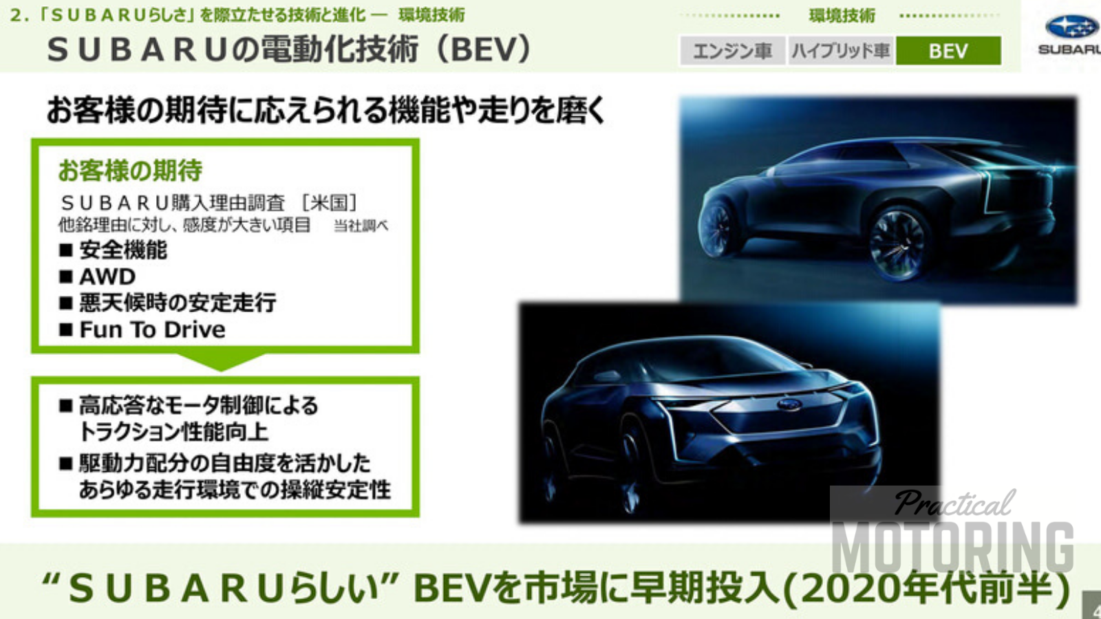 Subaru EV SUV electric details
